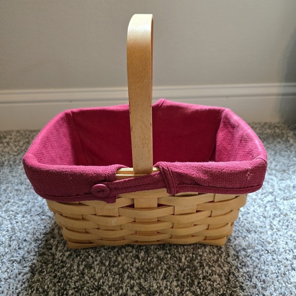 Longaberger 2002 Spring Basket With Paprika‎ Liner No Protector - Picture 1 of 7